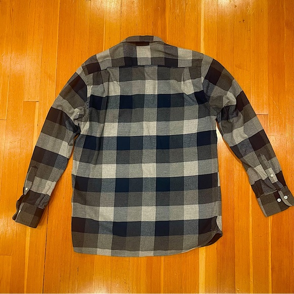 Muji Men’s Plaid Cotton Button-Down Shirt - Picture 2 of 5